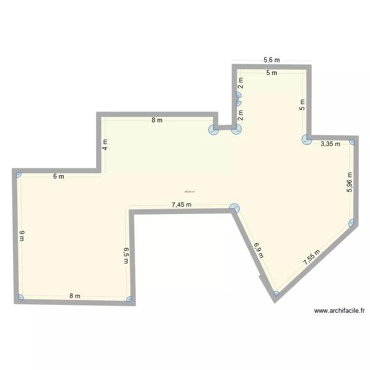 maison cornus. Plan de 1  et 225 m²