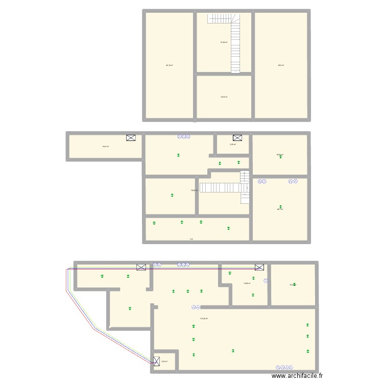 Plan Nico et Gaëlle. Plan de 13 pièces et 446 m2