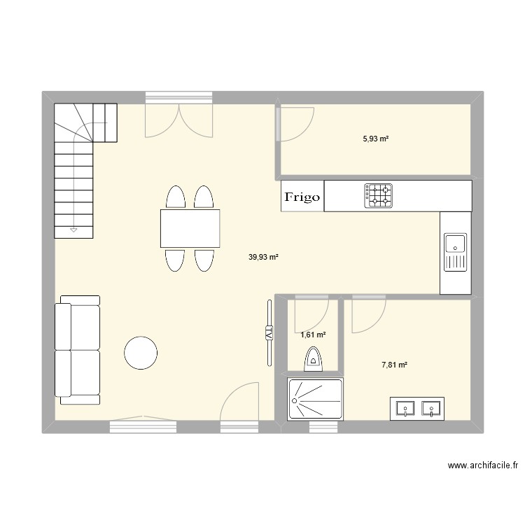 Maison 3 avec étage 3. Plan de 10 pièces et 109 m2