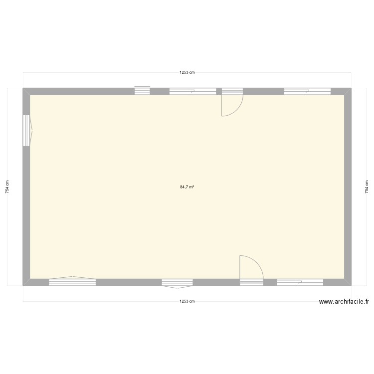 Mondenard 1. Plan de 1 pièce et 85 m2