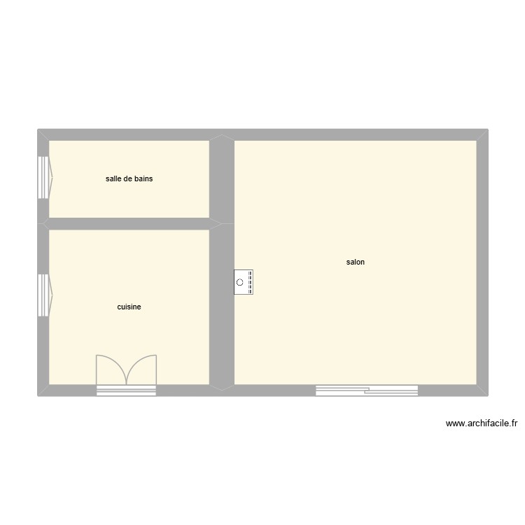 DENIS Julien rdc état initial. Plan de 0 pièce et 0 m2 DENIS Julien rdc état initial. Plan de 0 pièce et 0 m2