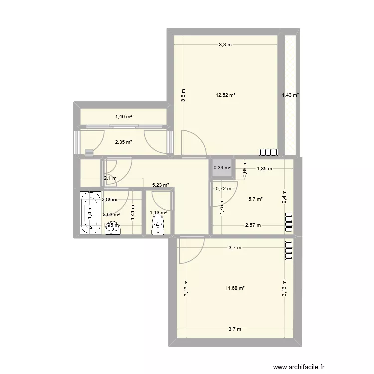 77000 - Vaux-Le-Pénil - F2 - Résidence du château. Plan de 10 et 44 m² 77000 - Vaux-Le-Pénil - F2 - Résidence du château. Plan de 10 et 44 m²