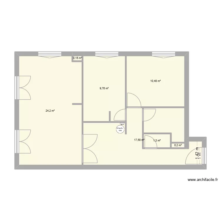 Brice 2. Plan de 7  et 64 m²