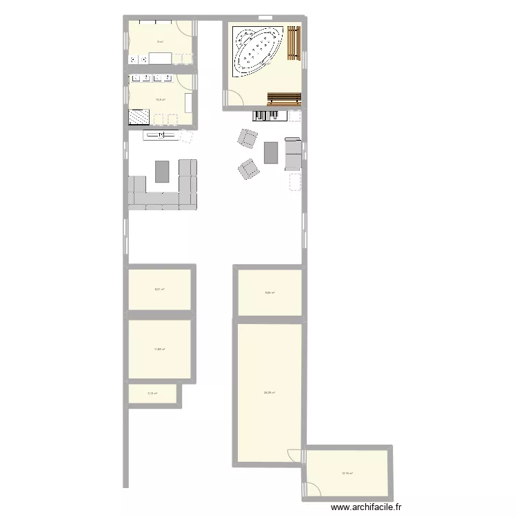 Habitat Inclusif Adultes Autistes. Plan de 