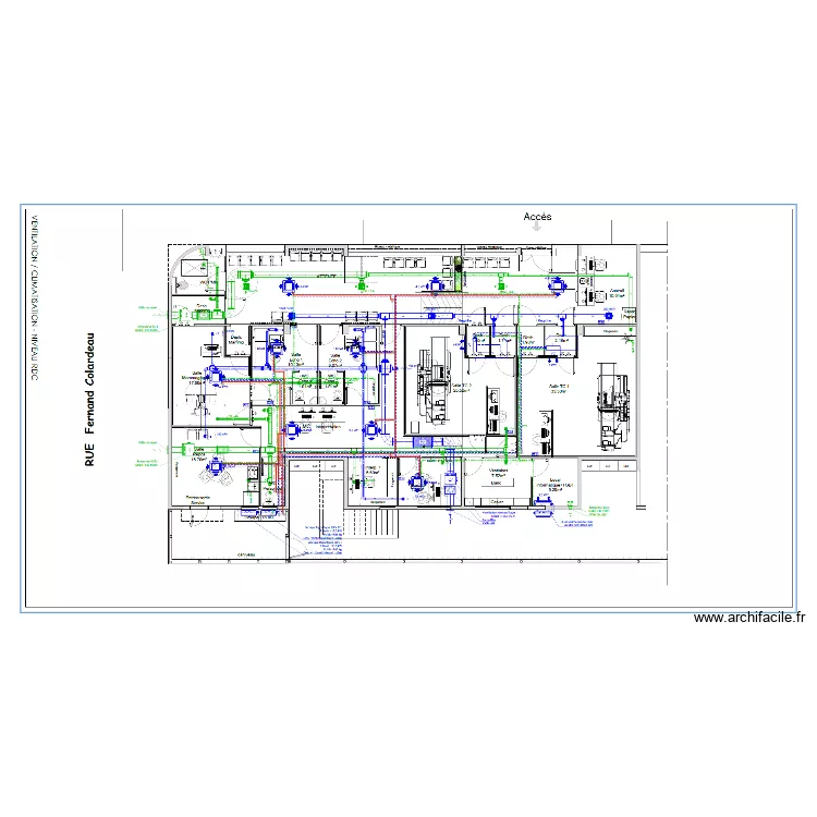 Plan d\'implantation grand Case. Plan de 