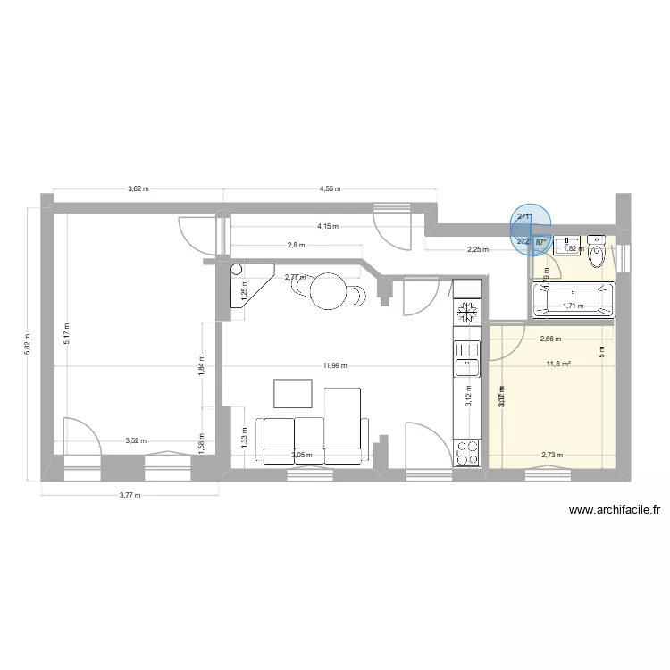 appart rez gauche Ropraz. Plan de 1 et 12 m² appart rez gauche Ropraz. Plan de 1 et 12 m²