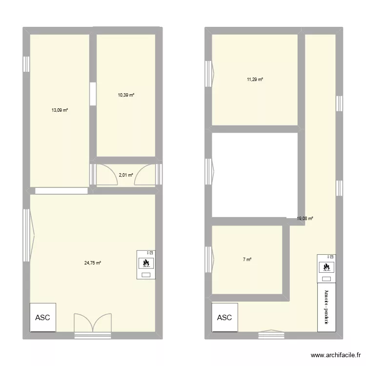 Morsang001. Plan de 7 Pièces et 88 m² Morsang001. Plan de 7 Pièces et 88 m²