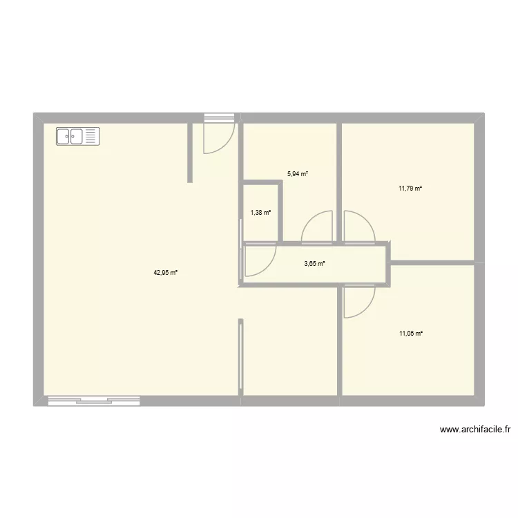 Plan 1. Plan de 6 et 77 m² Plan 1. Plan de 6 et 77 m²
