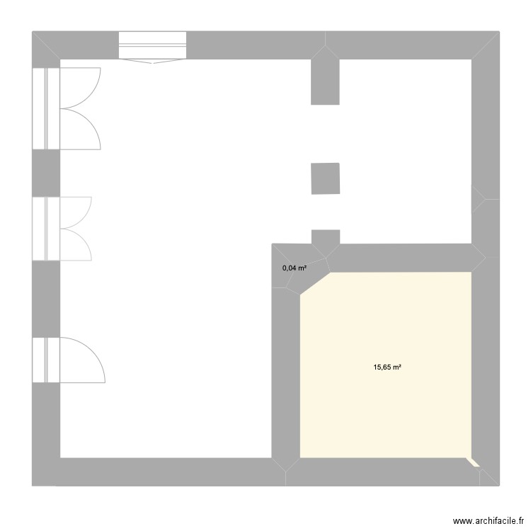 ferrarirdc. Plan de 2 pièces et 16 m2