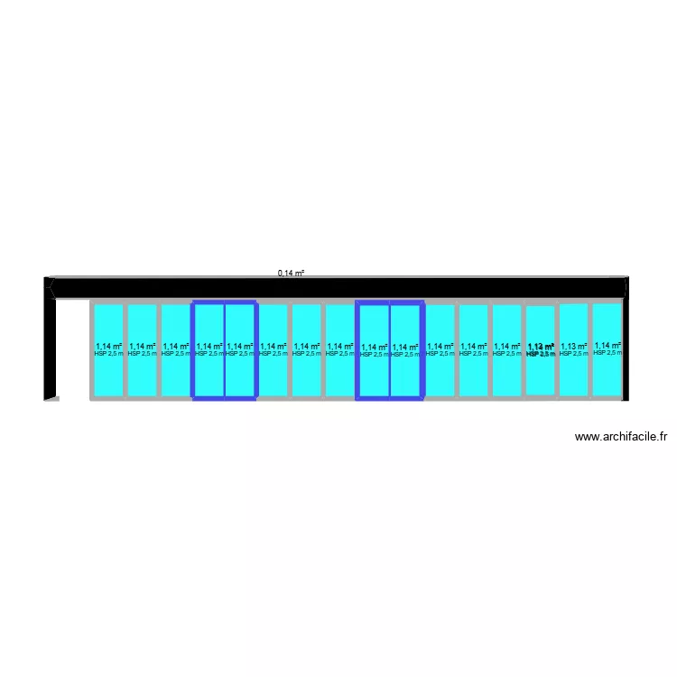 facade veranda. Plan de 