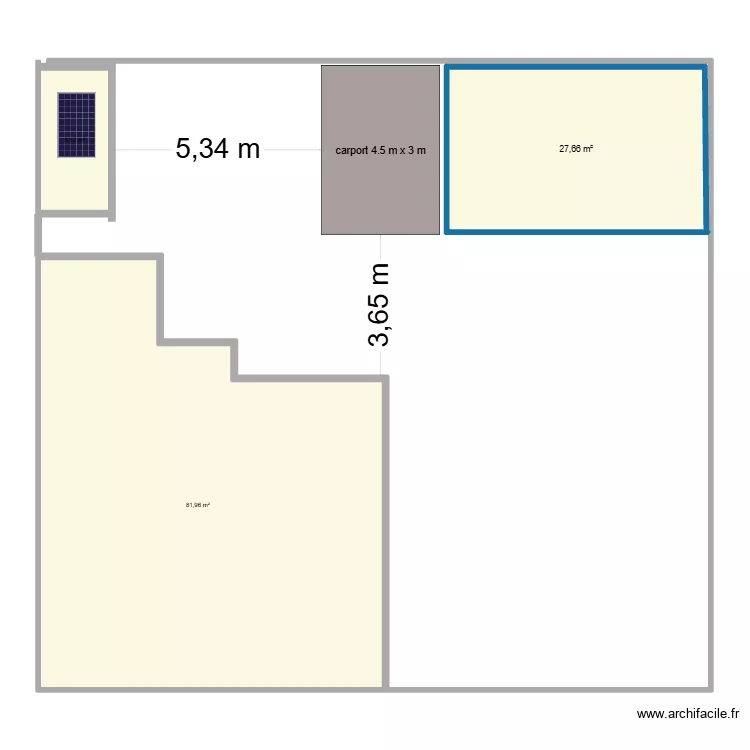 win 1. Plan de 3 pièces et 116 m²