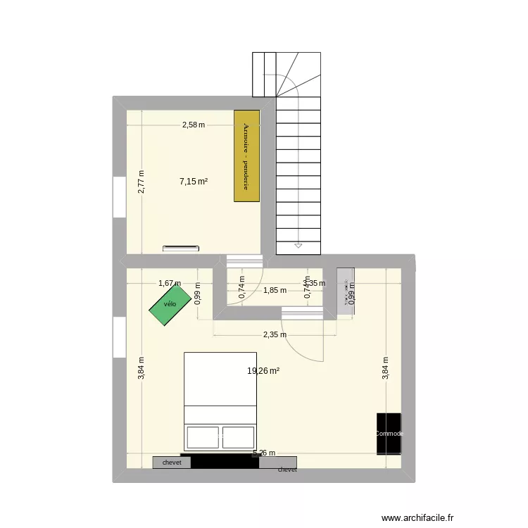 &eacute;tage. Plan de 