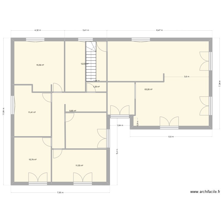 saint sat. Plan de 8 pièces et 136 m2