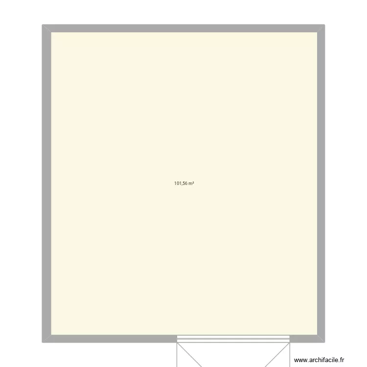 Batiment. Plan de 1  et 102 m²