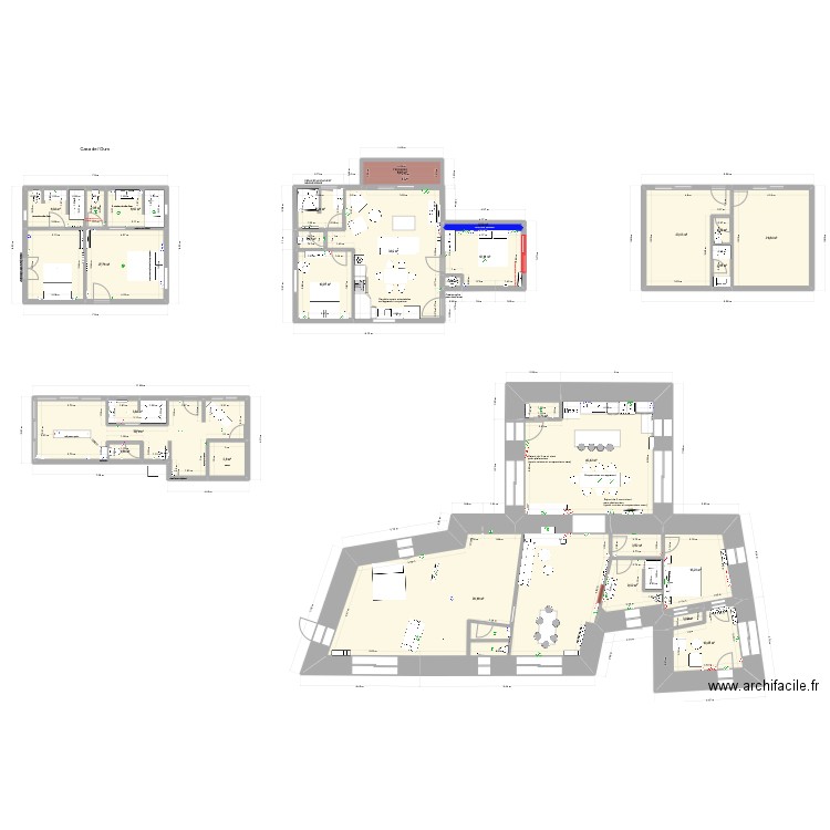 MAS CHAUVET. Plan de 28 pièces et 358 m2