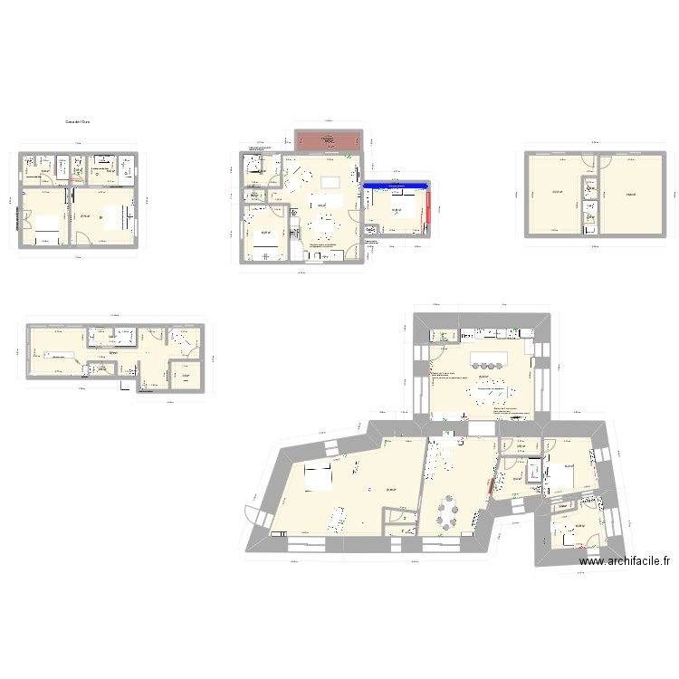 MAS CHAUVET. Plan de 34 pièces et 349 m2