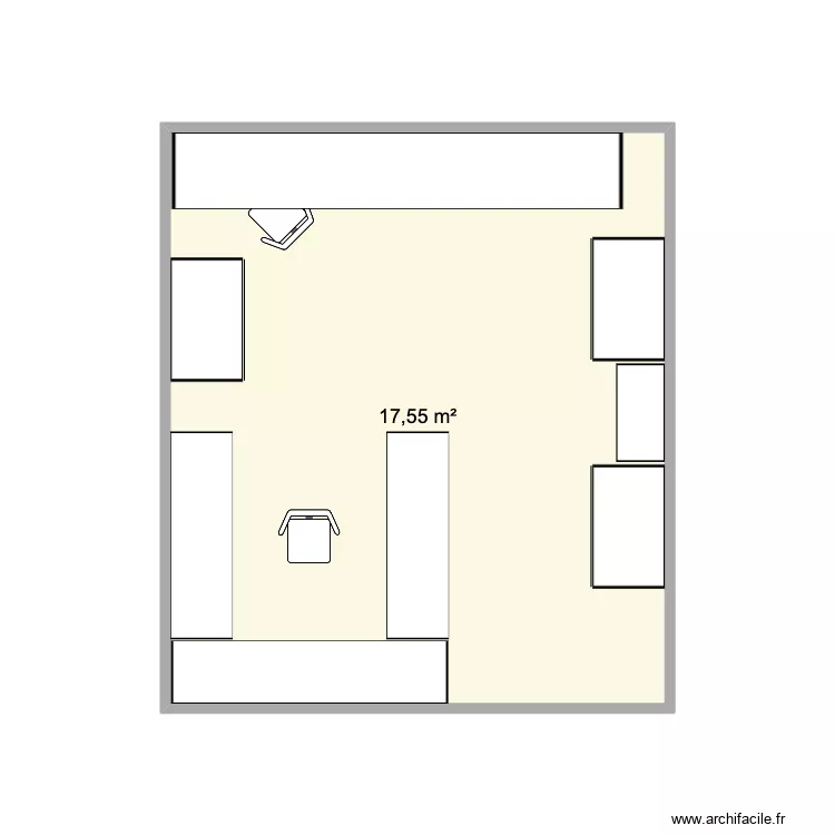 azerty. Plan de 1  et 18 m²
