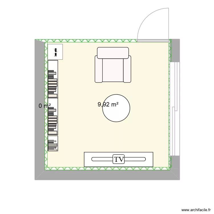 BIBLIOTHEQUE LOISIR. Plan de 2 et 10 m² BIBLIOTHEQUE LOISIR. Plan de 2 et 10 m²