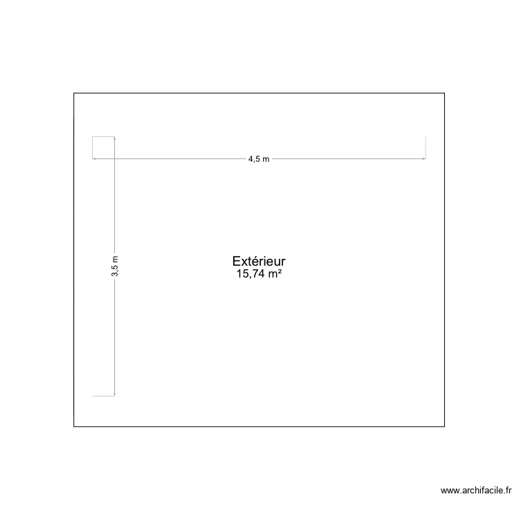 Serre. Plan de 1  et 16 m²