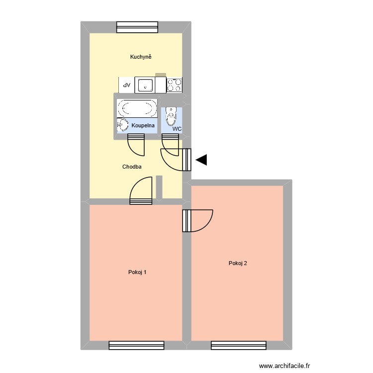 Matuškova 500, byt 4. Plan de 0 pièce et 0 m2 Matuškova 500, byt 4. Plan de 0 pièce et 0 m2