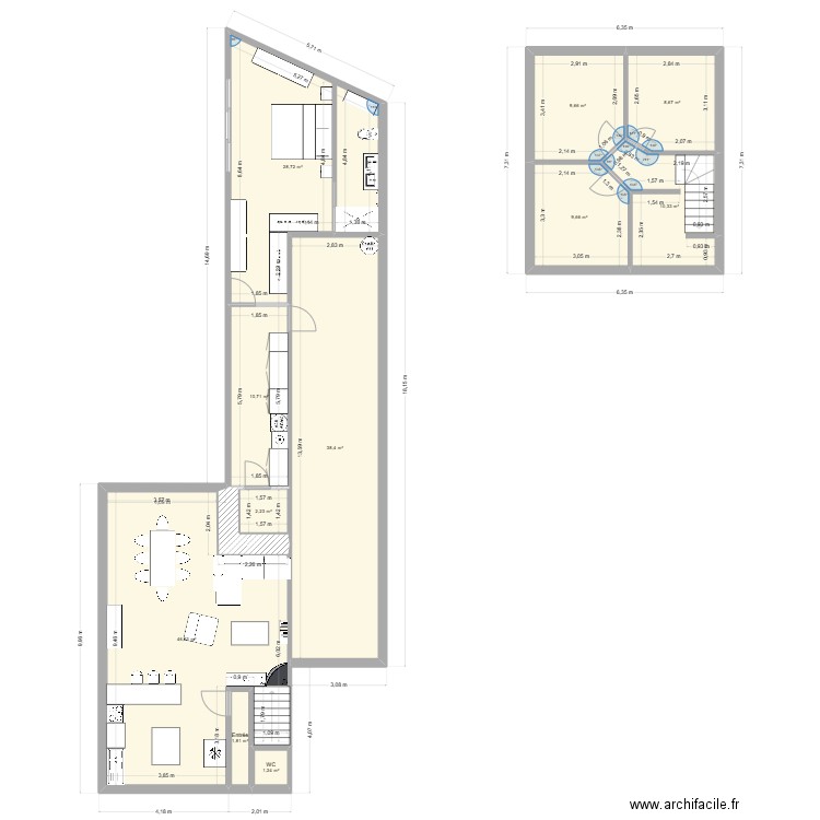 Maison Loon-Plage 3. Plan de 11 pièces et 168 m2