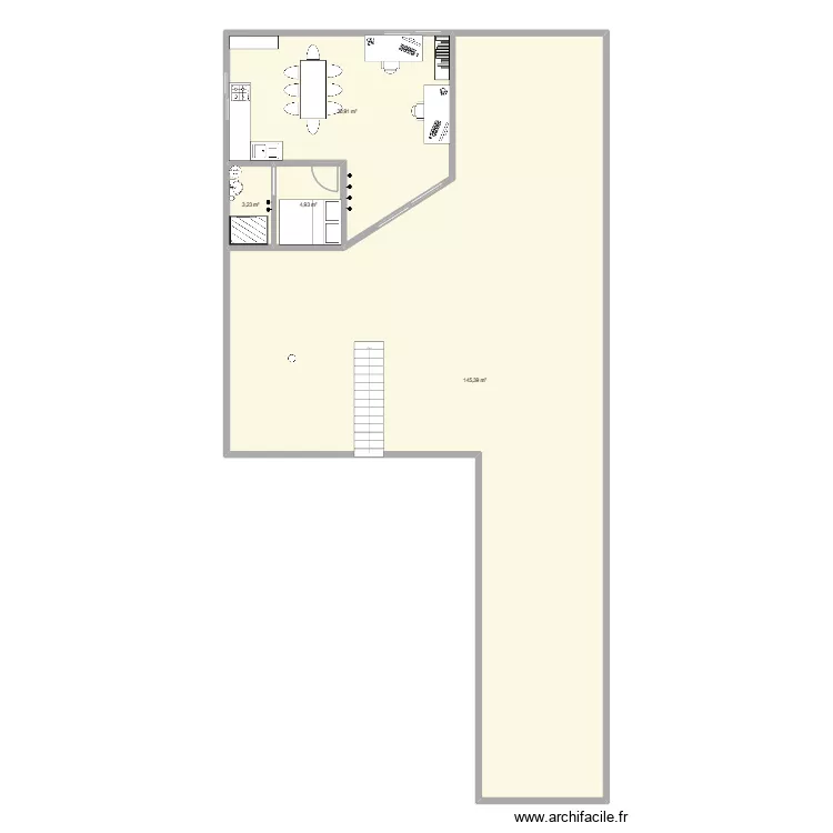 BUREAU GAEC 3. Plan de 4  et 184 m²