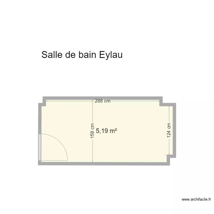 Salle de bain Eylau. Plan de 