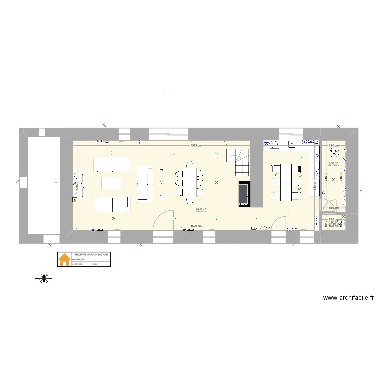 MARION LE LEVEE RDC AMENAGEMENT ELECTRIQUE 2. Plan de 0 pièce et 0 m2