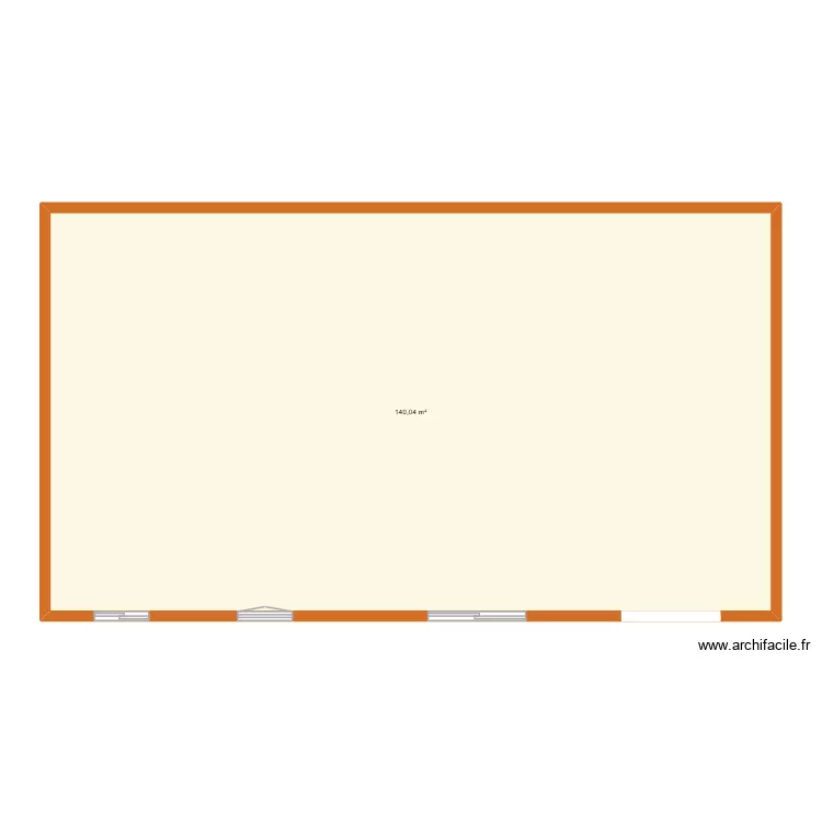 cabanon 1. Plan de 1  et 140 m²
