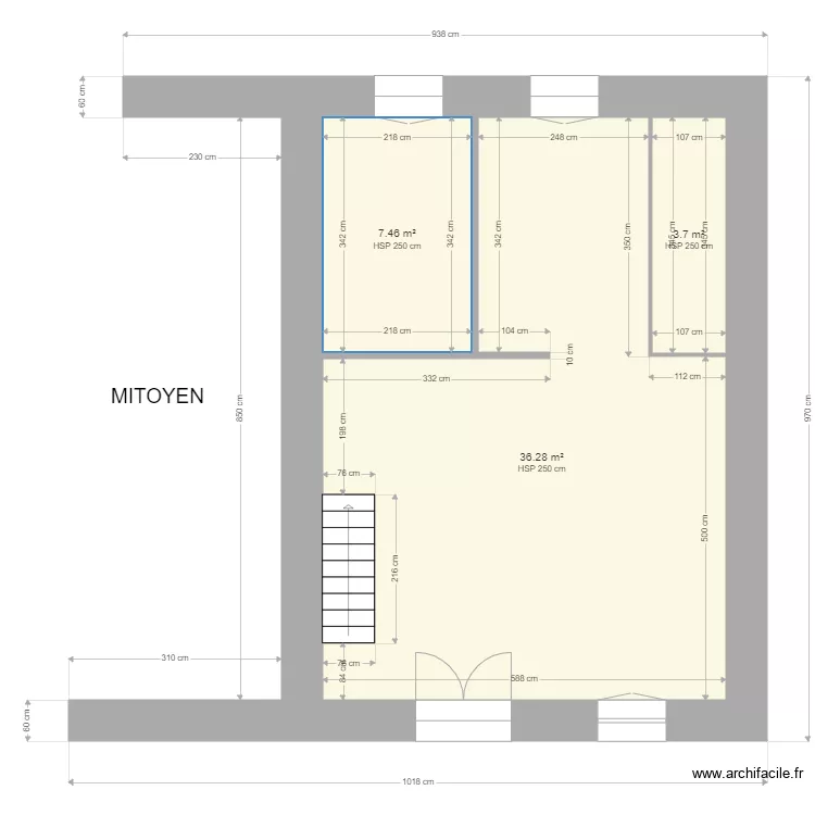 FOURNIER-PERSOL. Plan de 14 pièces et 138 m² FOURNIER-PERSOL. Plan de 14 pièces et 138 m²