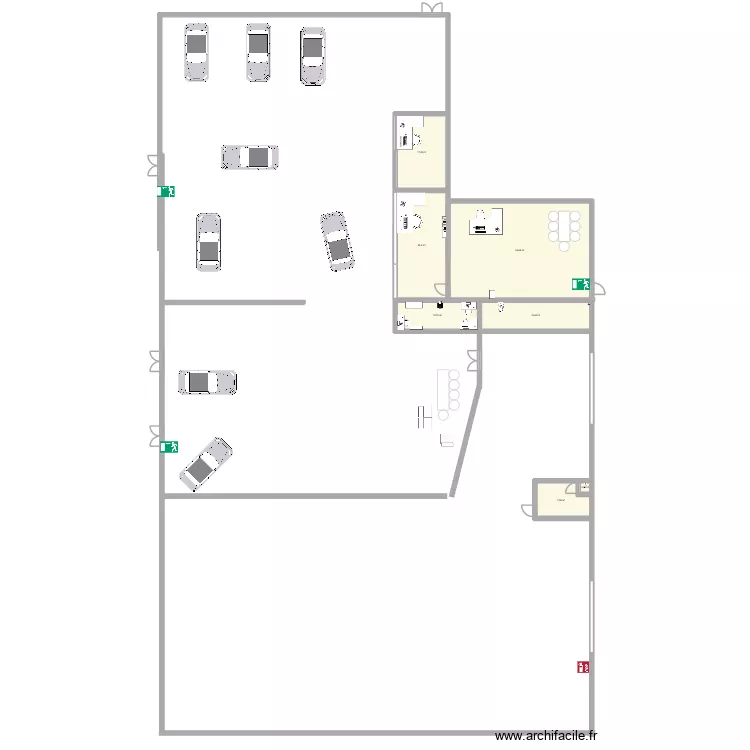 PLAN JEEP. Plan de 7  et 141 m²