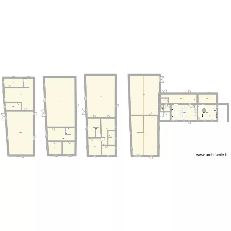 barbote. Plan de 24  et 1040 m²