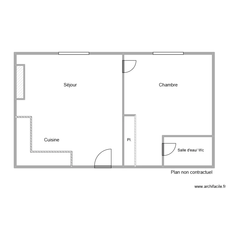 27m&sup2; Nollet. Plan de 