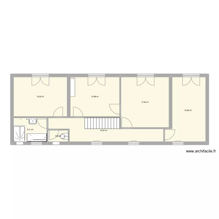 23 Fonteny 1er Etage. Plan de 7  et 85 m²