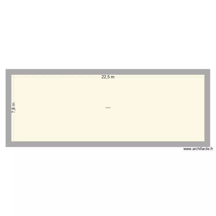 essai. Plan de 1  et 176 m²