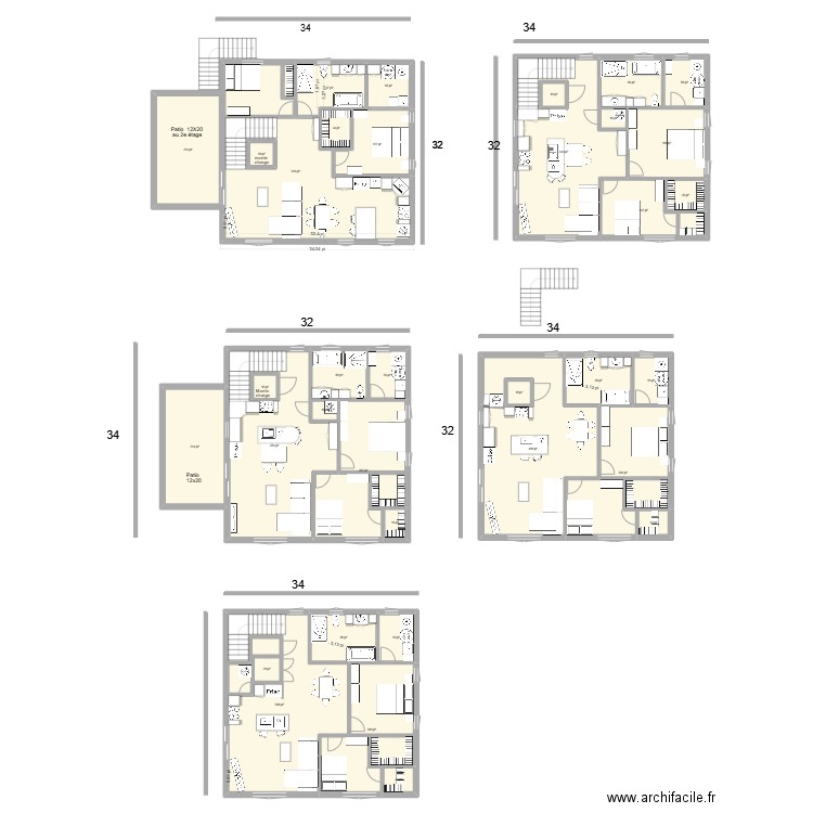 à partager 2. Plan de 69 pièces et 979 m2
