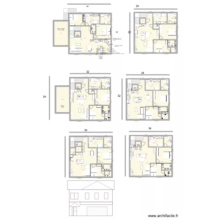 &agrave; partager 2. Plan de 76  et 1070 m²