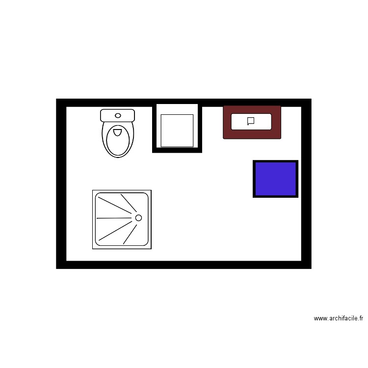 salle de douche. Plan de 0 pièce et 0 m2