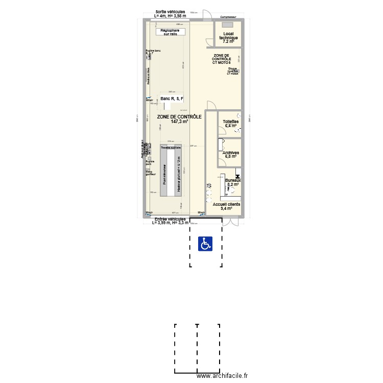 CCT mixte VL/CL Mon Contrôle 69 Saint Georges De Reneins 69SASA. Plan de 5 pièces et 193 m2