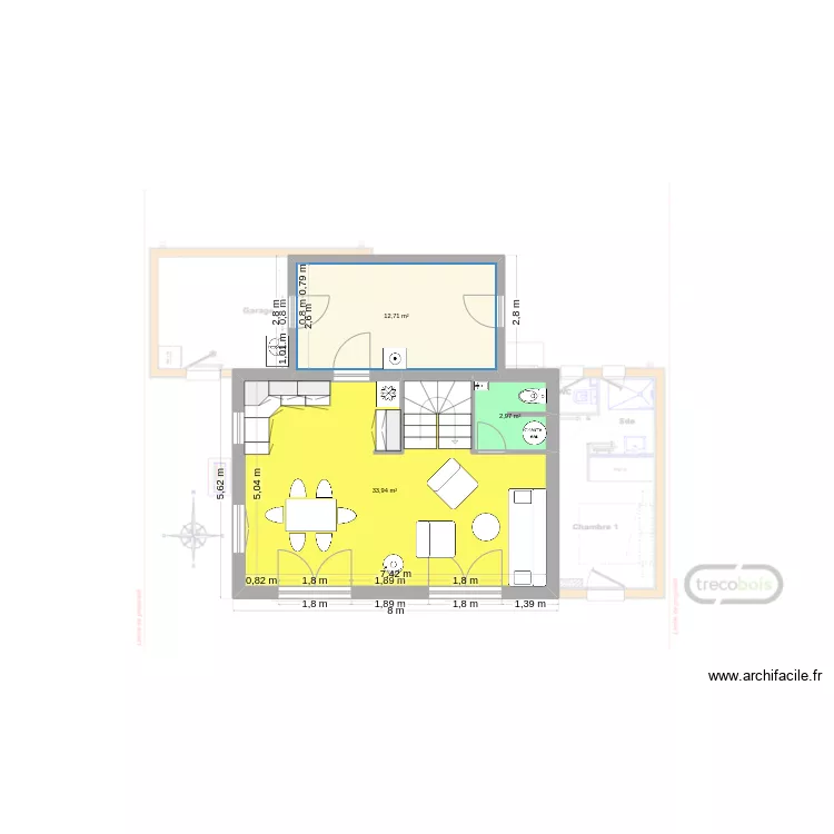 &eacute;tage 3 ch. Plan de 