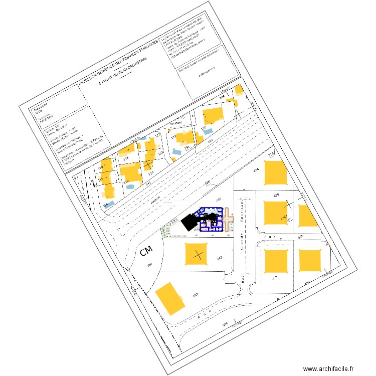 Narbonne parking. Plan de 64 pièces et 747 m2