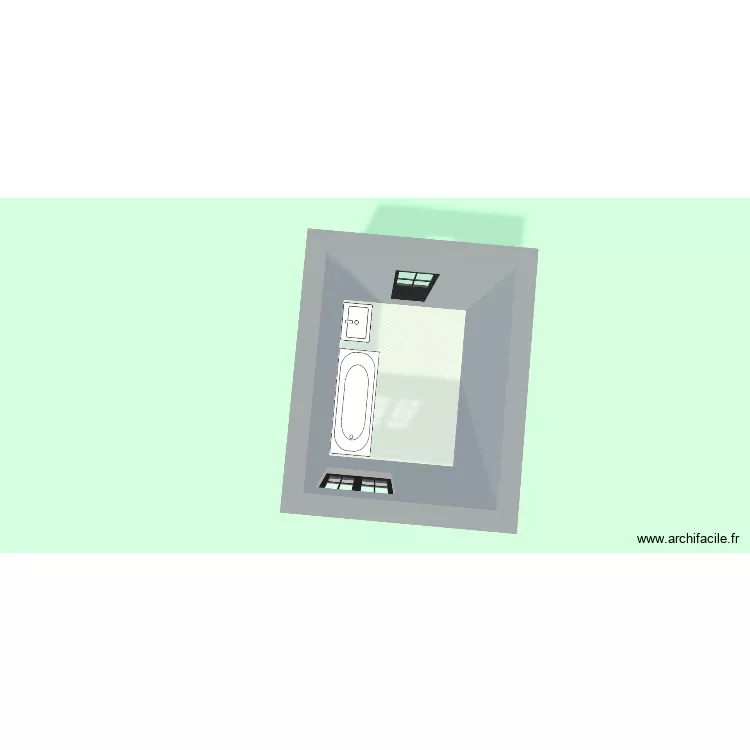FLOIRAC SDB. Plan de 1  et 6 m²