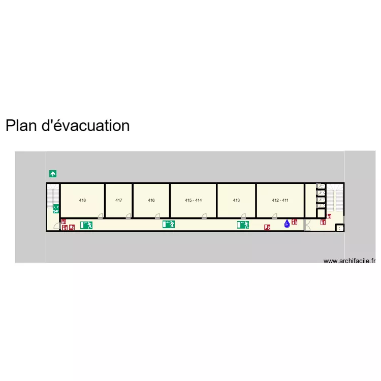 4ème aile - 1er étage. Plan de 4ème aile - 1er étage. Plan de