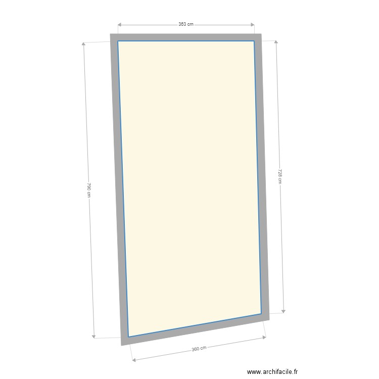 BREUIL. Plan de 1 pièce et 27 m2