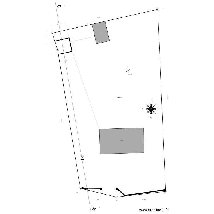 PETIT PLAN TERRAIN DE MASSE ET TOITURE. Plan de 0 pièce et 0 m2