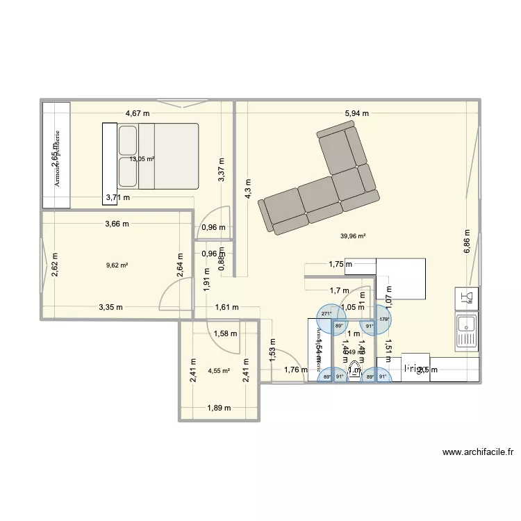 Appartement Gries. Plan de 5 et 69 m² Appartement Gries. Plan de 5 et 69 m²