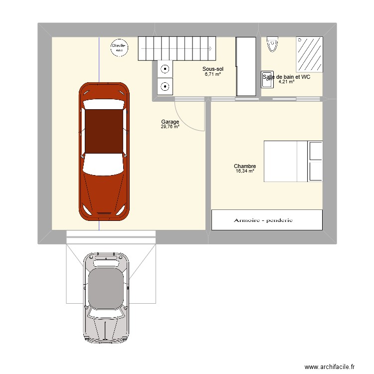 maison Poissy - extension gauche 2m. Plan de 0 pièce et 0 m2