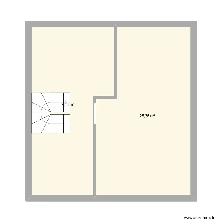 aur&eacute; grenier. Plan de 2 Pièces et 46 m²