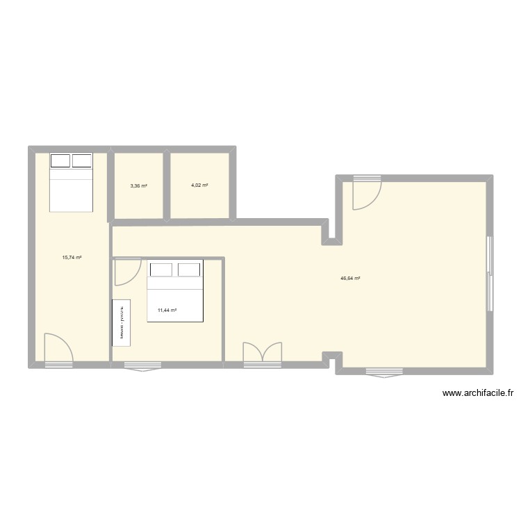Appartement n1. Plan de 0 pièce et 0 m2 Appartement n1. Plan de 0 pièce et 0 m2