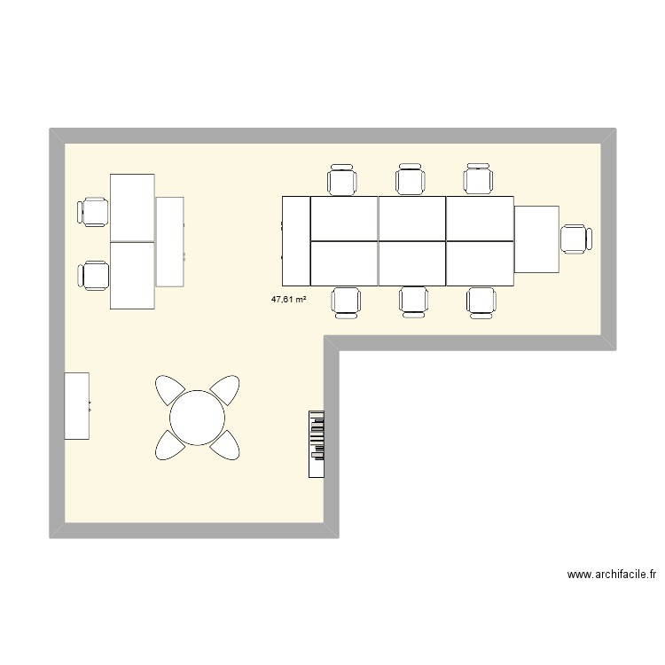 Esscale Mabon V2. Plan de 1 pièce et 48 m2